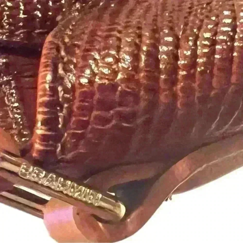 Brahmin Vintage Style Large Hobo.  Genuine stamped Leather.  Pre Owned. - Picture 3 of 12